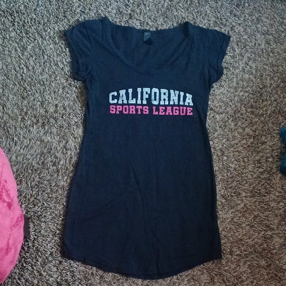 California Sports League T-Shirt Dress | Size P | Pre-Owned